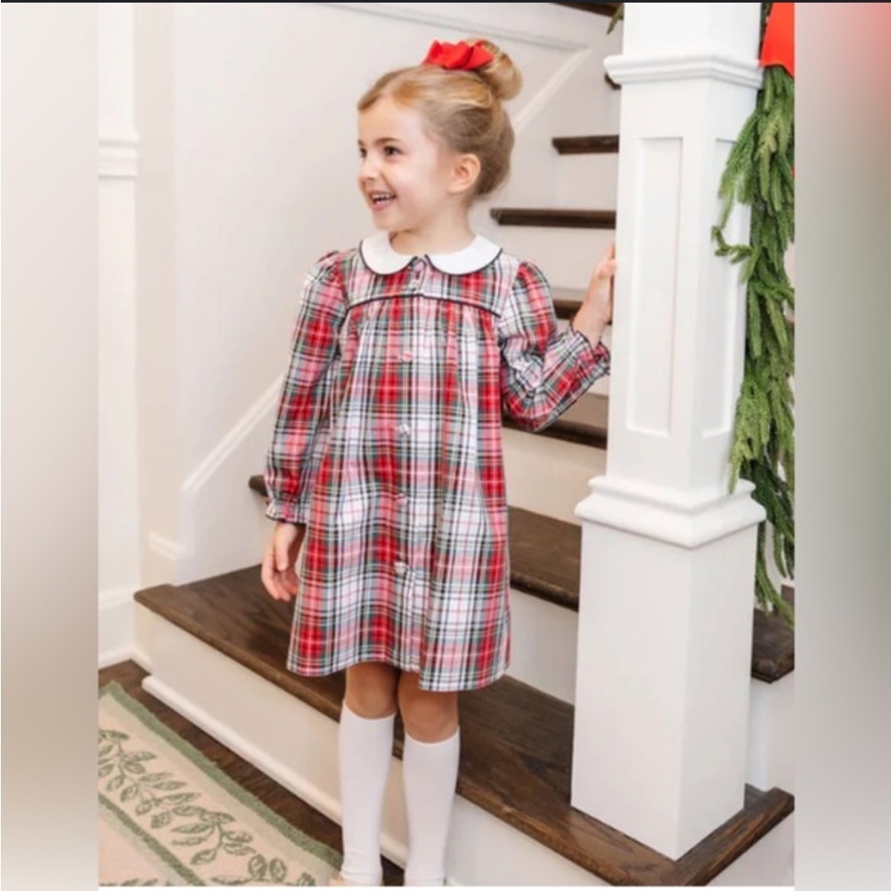 TBBC Tabitha's Teacher's Pet Long Sleeve Dress | Keene Place Plaid/Newport Night